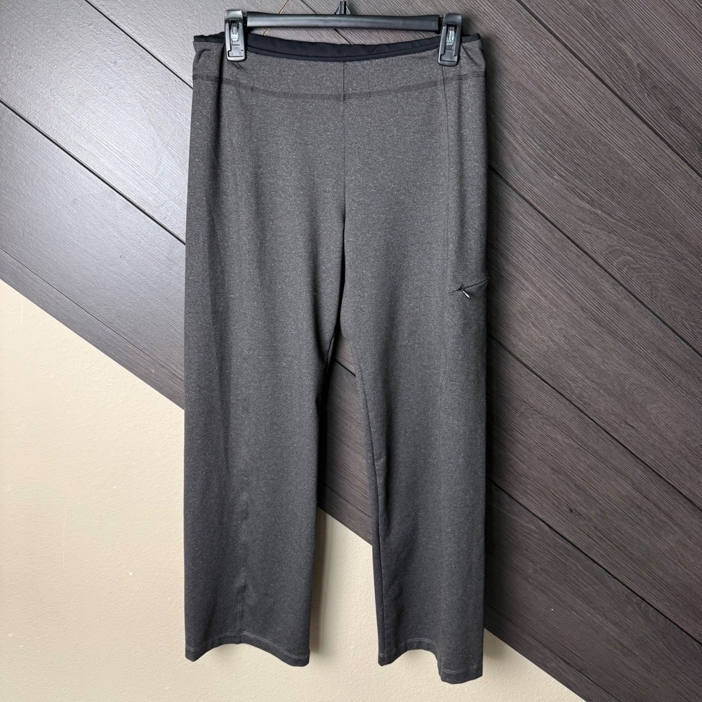 Stonewear Designs Women's Medium Charcoal Wide Leg Pull On Pants Stretch USA